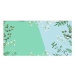 Flowers Branch Corolla Wreath Lease Satin Shawl 45  x 80  Front