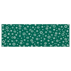 Flowers Floral Background Green Banner And Sign 12  X 4  by Grandong