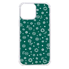 Flowers Floral Background Green Iphone 13 Pro Max Tpu Uv Print Case by Grandong