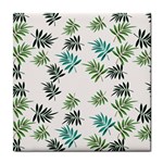 Leaves Plants Design Tile Coaster Front