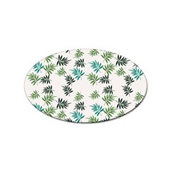 Leaves Plants Design Sticker (Oval)