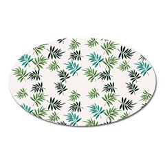 Leaves Plants Design Oval Magnet