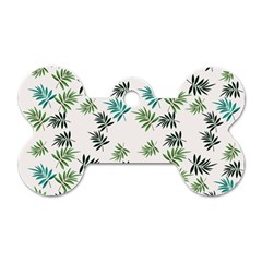 Leaves Plants Design Dog Tag Bone (Two Sides)