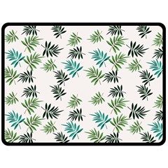 Leaves Plants Design Fleece Blanket (Large)