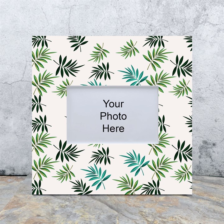 Leaves Plants Design White Box Photo Frame 4  x 6 