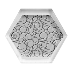 Flower Design Paradigm Start Hexagon Wood Jewelry Box