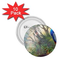 Peafowl Peacock Bird Birds Painting Art Wildlife 1 75  Buttons (10 Pack) by Sarkoni