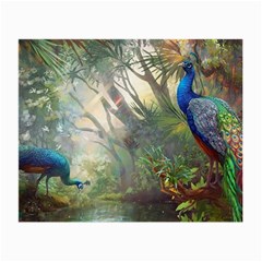 Peafowl Peacock Bird Birds Painting Art Wildlife Small Glasses Cloth by Sarkoni