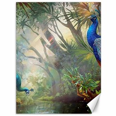 Peafowl Peacock Bird Birds Painting Art Wildlife Canvas 36  X 48  by Sarkoni