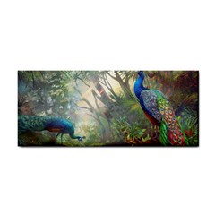 Peafowl Peacock Bird Birds Painting Art Wildlife Hand Towel by Sarkoni