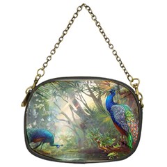 Peafowl Peacock Bird Birds Painting Art Wildlife Chain Purse (one Side) by Sarkoni