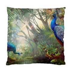 Peafowl Peacock Bird Birds Painting Art Wildlife Standard Cushion Case (one Side) by Sarkoni