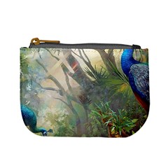 Peafowl Peacock Bird Birds Painting Art Wildlife Mini Coin Purse by Sarkoni