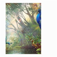 Peafowl Peacock Bird Birds Painting Art Wildlife Small Garden Flag (two Sides) by Sarkoni