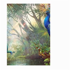 Peafowl Peacock Bird Birds Painting Art Wildlife Large Garden Flag (two Sides) by Sarkoni