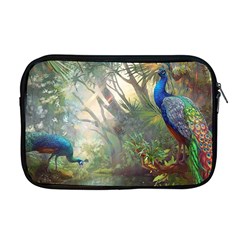 Peafowl Peacock Bird Birds Painting Art Wildlife Apple Macbook Pro 17  Zipper Case by Sarkoni