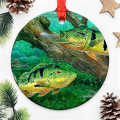 Peacock Bass Fishing Ornament (round) by Sarkoni