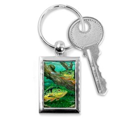 Peacock Bass Fishing Key Chain (rectangle) by Sarkoni