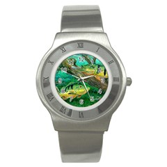 Peacock Bass Fishing Stainless Steel Watch by Sarkoni