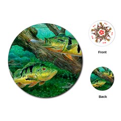 Peacock Bass Fishing Playing Cards Single Design (round) by Sarkoni