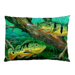 Peacock Bass Fishing Pillow Case by Sarkoni