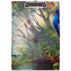 Peafowl Peacock Bird Birds Painting Art Wildlife A4 Acrylic Clipboard by Sarkoni