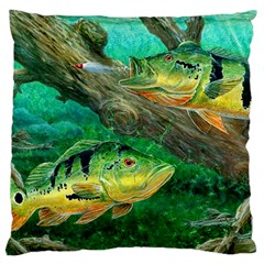 Peacock Bass Fishing Large Cushion Case (one Side) by Sarkoni