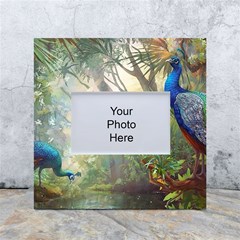 Peafowl Peacock Bird Birds Painting Art Wildlife White Box Photo Frame 4  X 6  by Sarkoni