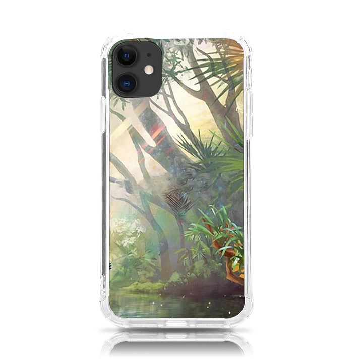 Peafowl Peacock Bird Birds Painting Art Wildlife iPhone 11 TPU UV Print Case