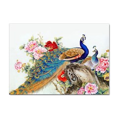 Birds Peacock Artistic Colorful Flower Painting Sticker A4 (10 Pack) by Sarkoni