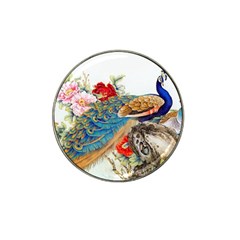 Birds Peacock Artistic Colorful Flower Painting Hat Clip Ball Marker