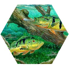 Peacock Bass Fishing Wooden Puzzle Hexagon by Sarkoni