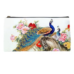 Birds Peacock Artistic Colorful Flower Painting Pencil Case by Sarkoni