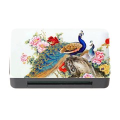 Birds Peacock Artistic Colorful Flower Painting Memory Card Reader With Cf by Sarkoni