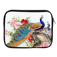 Birds Peacock Artistic Colorful Flower Painting Apple Ipad 2/3/4 Zipper Cases by Sarkoni