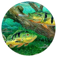 Peacock Bass Fishing Round Trivet by Sarkoni