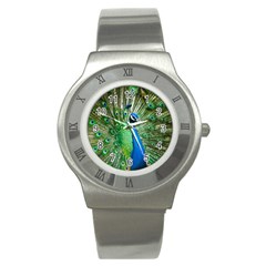 Peafowl Peacock Stainless Steel Watch by Sarkoni