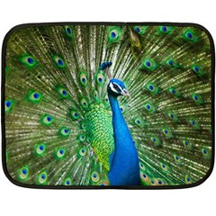 Peafowl Peacock Fleece Blanket (mini) by Sarkoni