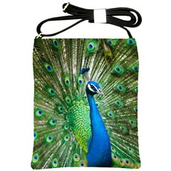 Peafowl Peacock Shoulder Sling Bag by Sarkoni