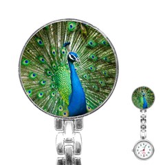 Peafowl Peacock Stainless Steel Nurses Watch by Sarkoni