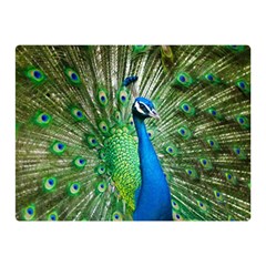 Peafowl Peacock Two Sides Premium Plush Fleece Blanket (mini) by Sarkoni