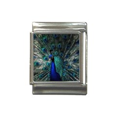 Blue And Green Peacock Italian Charm (13mm)