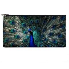 Blue And Green Peacock Pencil Case by Sarkoni