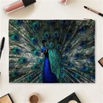 Blue And Green Peacock Cosmetic Bag (XL) Back