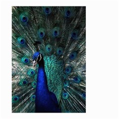 Blue And Green Peacock Small Garden Flag (two Sides) by Sarkoni