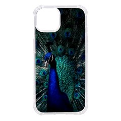 Blue And Green Peacock Iphone 14 Tpu Uv Print Case by Sarkoni