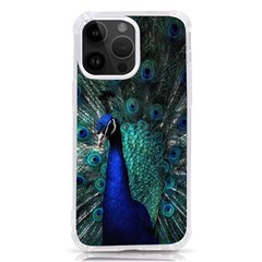 Blue And Green Peacock Iphone 14 Pro Max Tpu Uv Print Case by Sarkoni