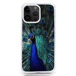 Blue And Green Peacock iPhone 14 Pro Max TPU UV Print Case Front