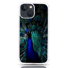 Blue And Green Peacock Iphone 13 Mini Tpu Uv Print Case by Sarkoni