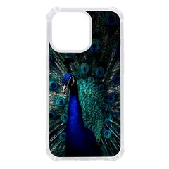 Blue And Green Peacock Iphone 13 Pro Tpu Uv Print Case by Sarkoni